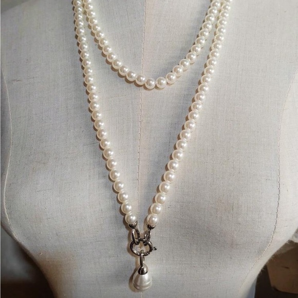 Classic Ivory Pearl Multi-Strand Choker Necklace R337 - Picture 5 of 5